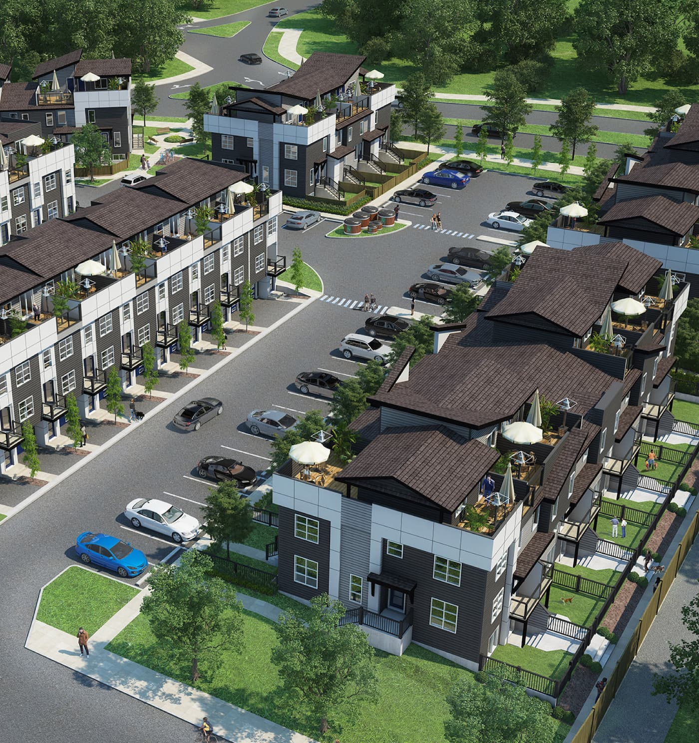A 3D rendering of the Abrio community by Avalon Master Builders